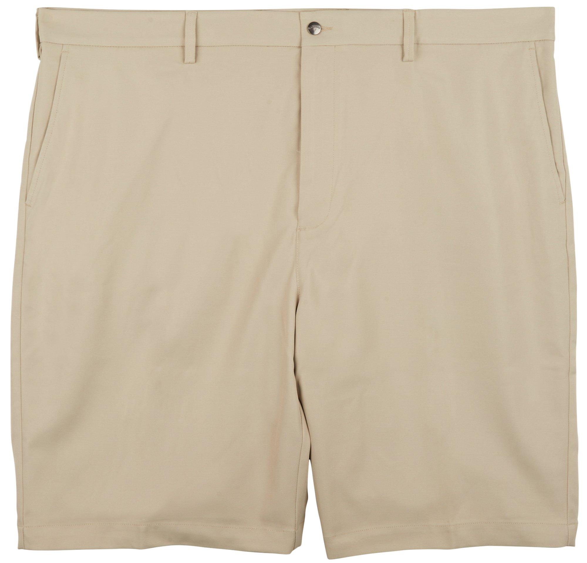 Mens Big & Tall 10.5in. Solid Flat Front Shorts