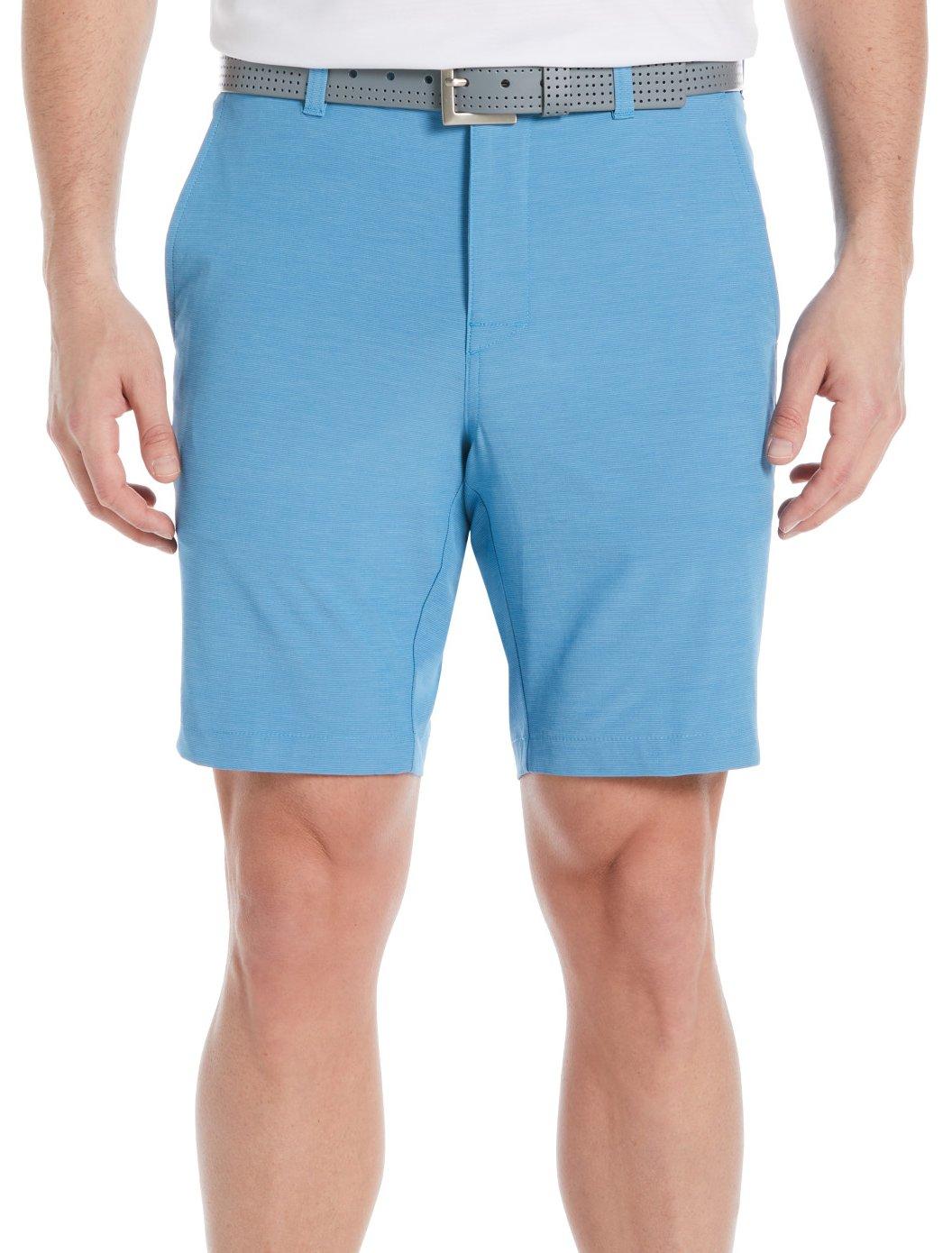 Mens Solid Horizontal Texured 9 in. Golf Shorts