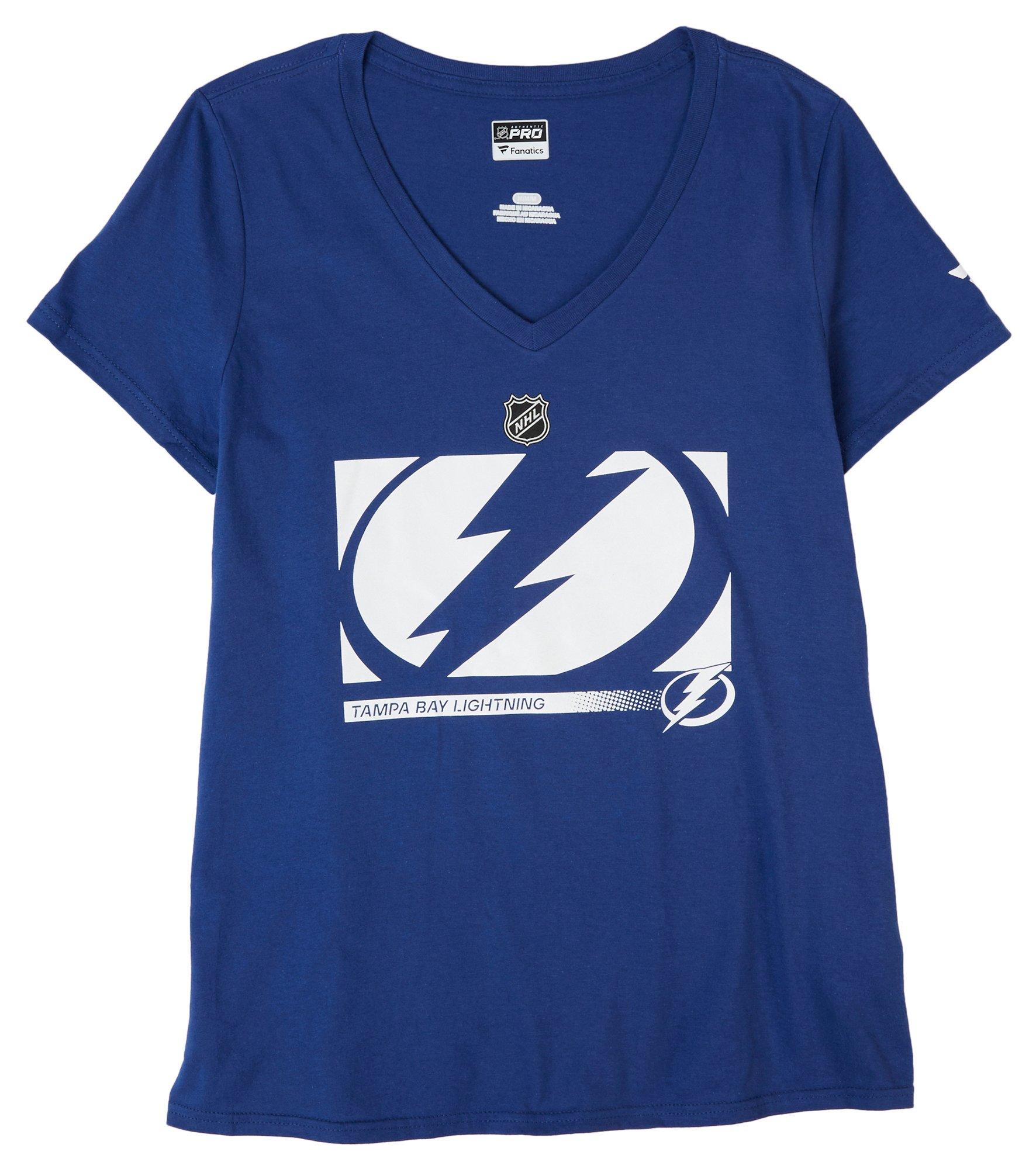 Womens Tampa Bay Lightning Logo Short Sleeve T-Shirt