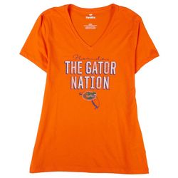 UF Womens The Gator Nation V Neck Tee by Fanatics