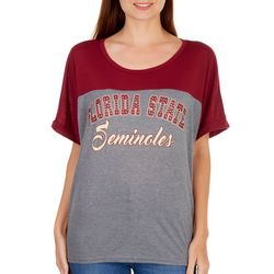 Florida State Womens Embellished Logo Short Sleeve Top