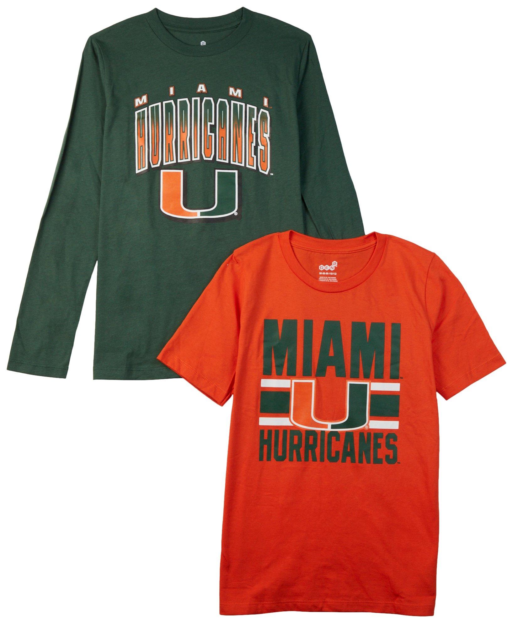 Miami Hurricane Kids 2-piece Long and Short Sleeve