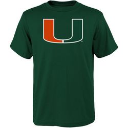 Miami Hurricanes Big Boys Large Logo Short Sleeve T-Shirt