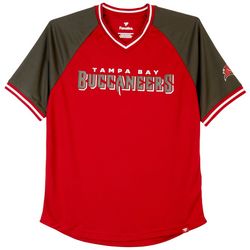 Tampa Bay Buccaneers Mens Jersey Style V Neck Sports Top