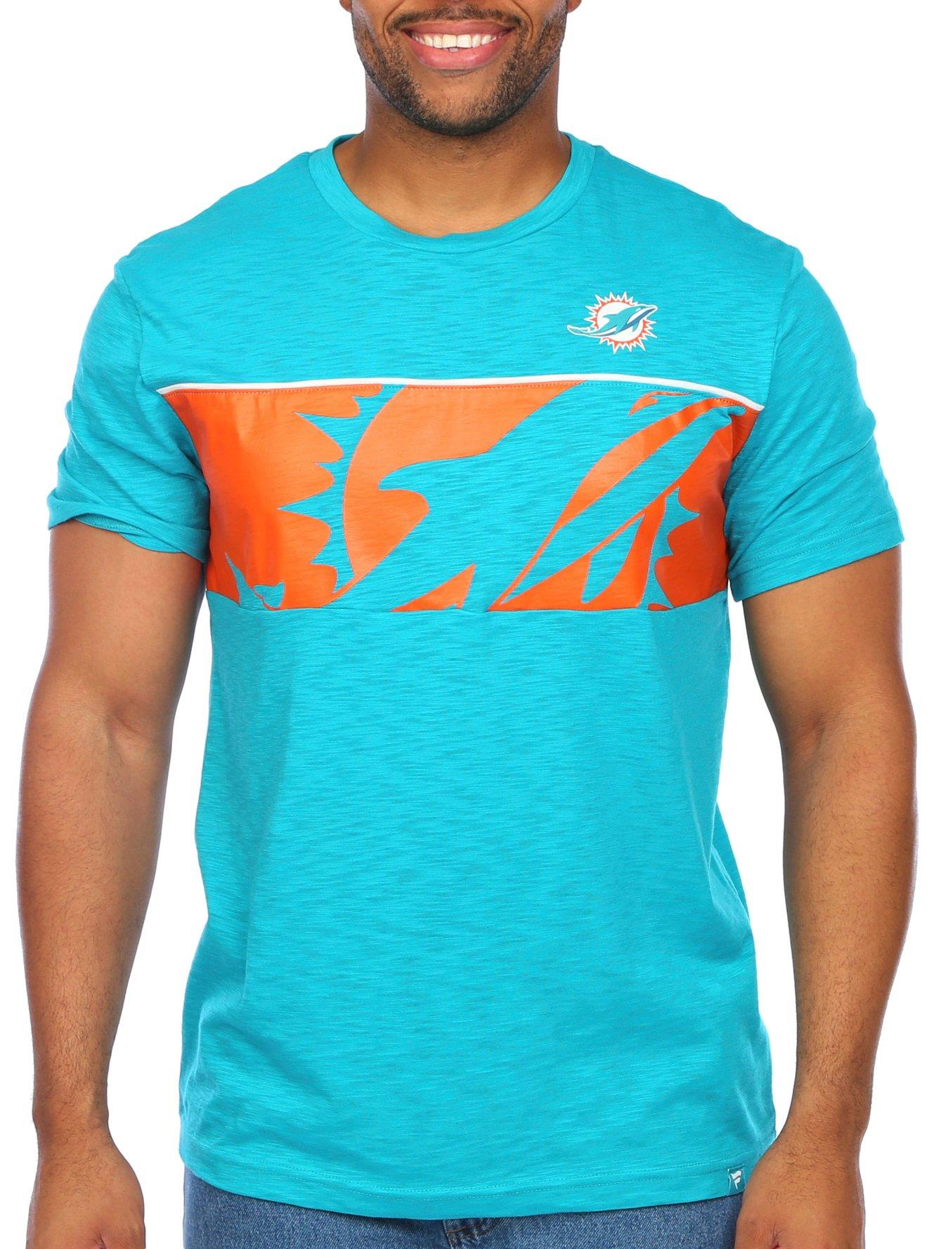 Fanatics Mens Miami Dolphins Slub Blocked Tee