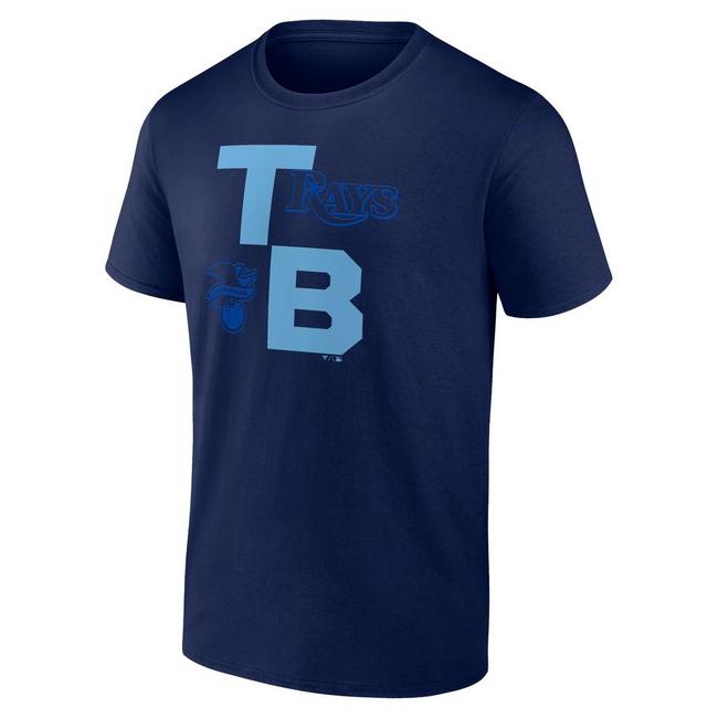 Tampa Bay Rays Mens Letter Short Sleeve T-Shirt - Navy - X-Large