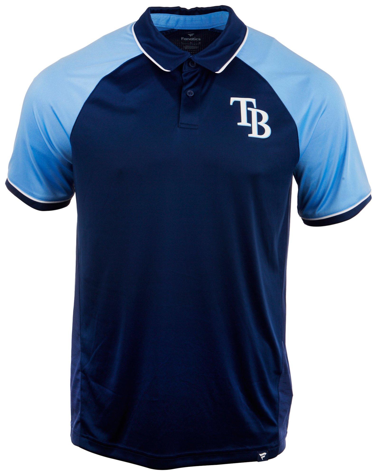 Tampa Bay Rays Mens Two Tone Short Sleeve Polo Shirt