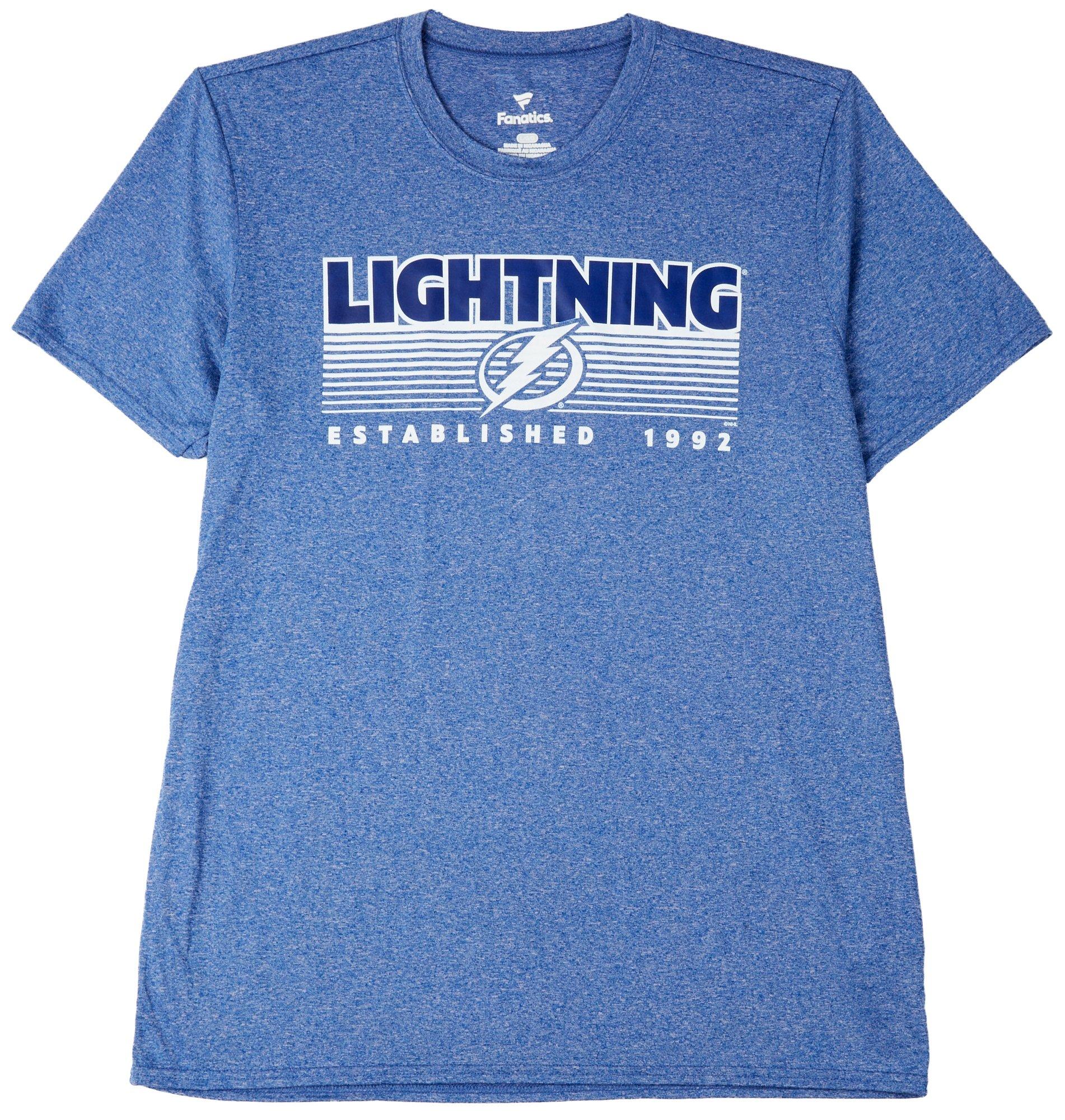 Mens Tampa Bay Lightning Graphic Logo Short Sleeve T-Shirt