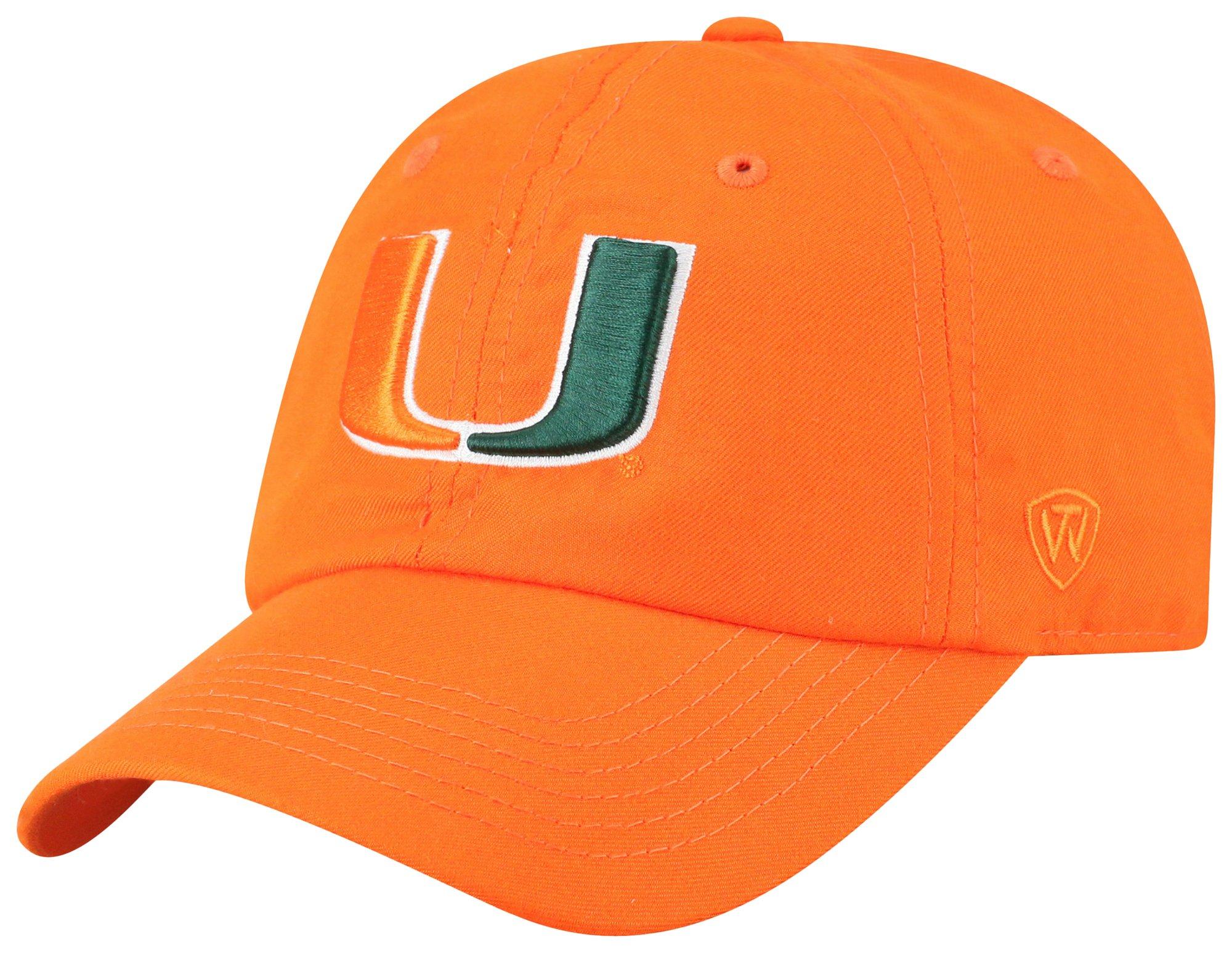 Miami Hurricanes Solid Adjustable Hat