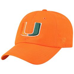 Miami Hurricanes Solid Adjustable Hat