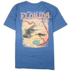 FloGrown Mens UF Vintage Florida Map Graphic T-Shirt