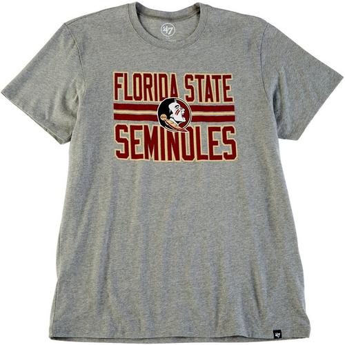 Florida State Mens Block Stripe Logo T-Shirt by