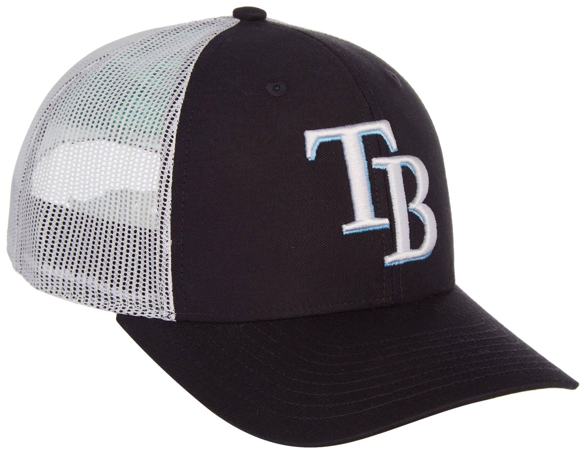Tampa Bay Rays Mens Adjustable Mesh Trucker Hat
