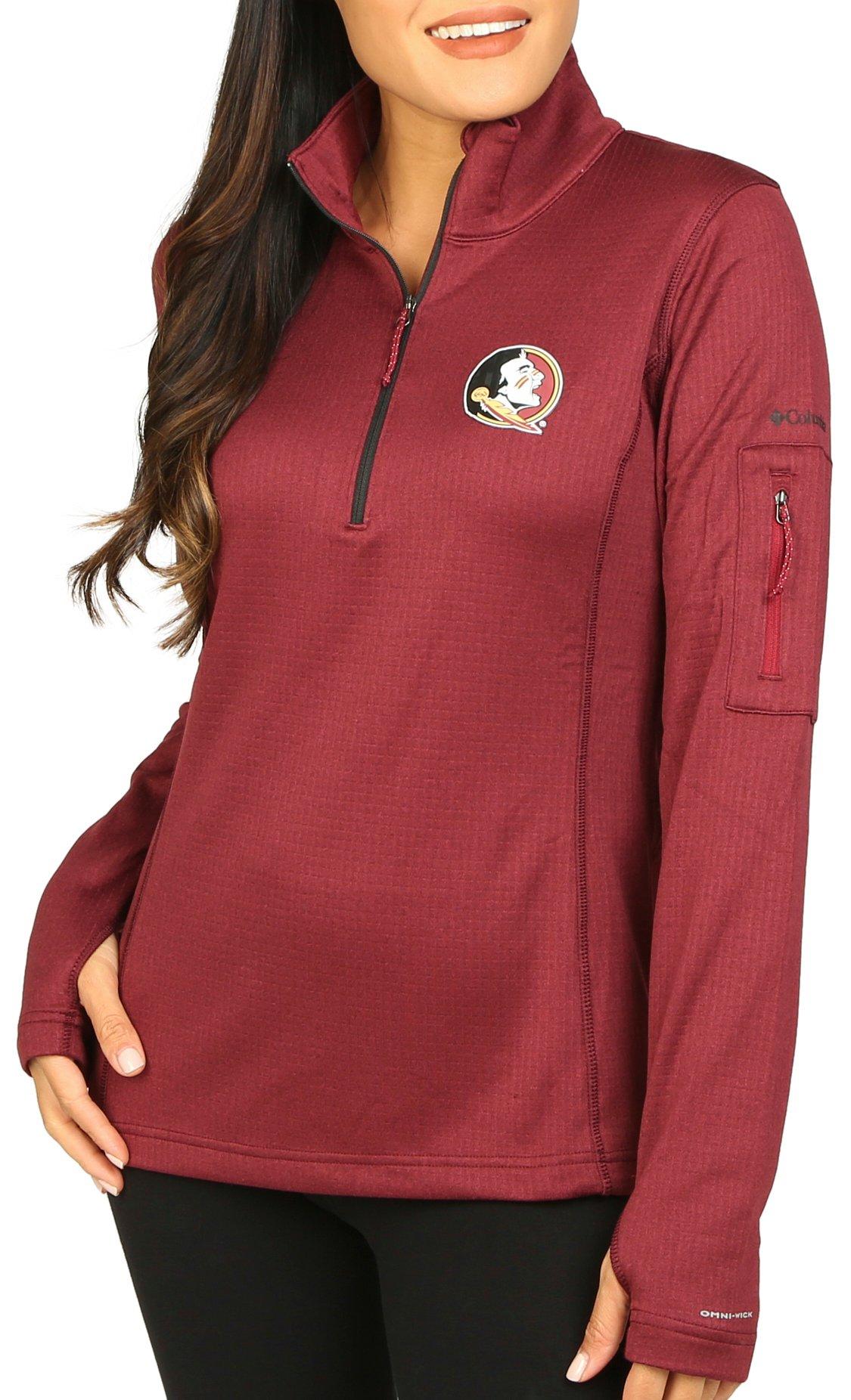 FSU Seminoles Womens Quarter Zip Long Sleeve Sweatshirt