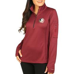 Seminoles Womens Quarter Zip Long Sleeve Sweatshirt