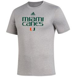 Adidas Mens Miami Hurricanes Short Sleeve T-Shirt by Adidas