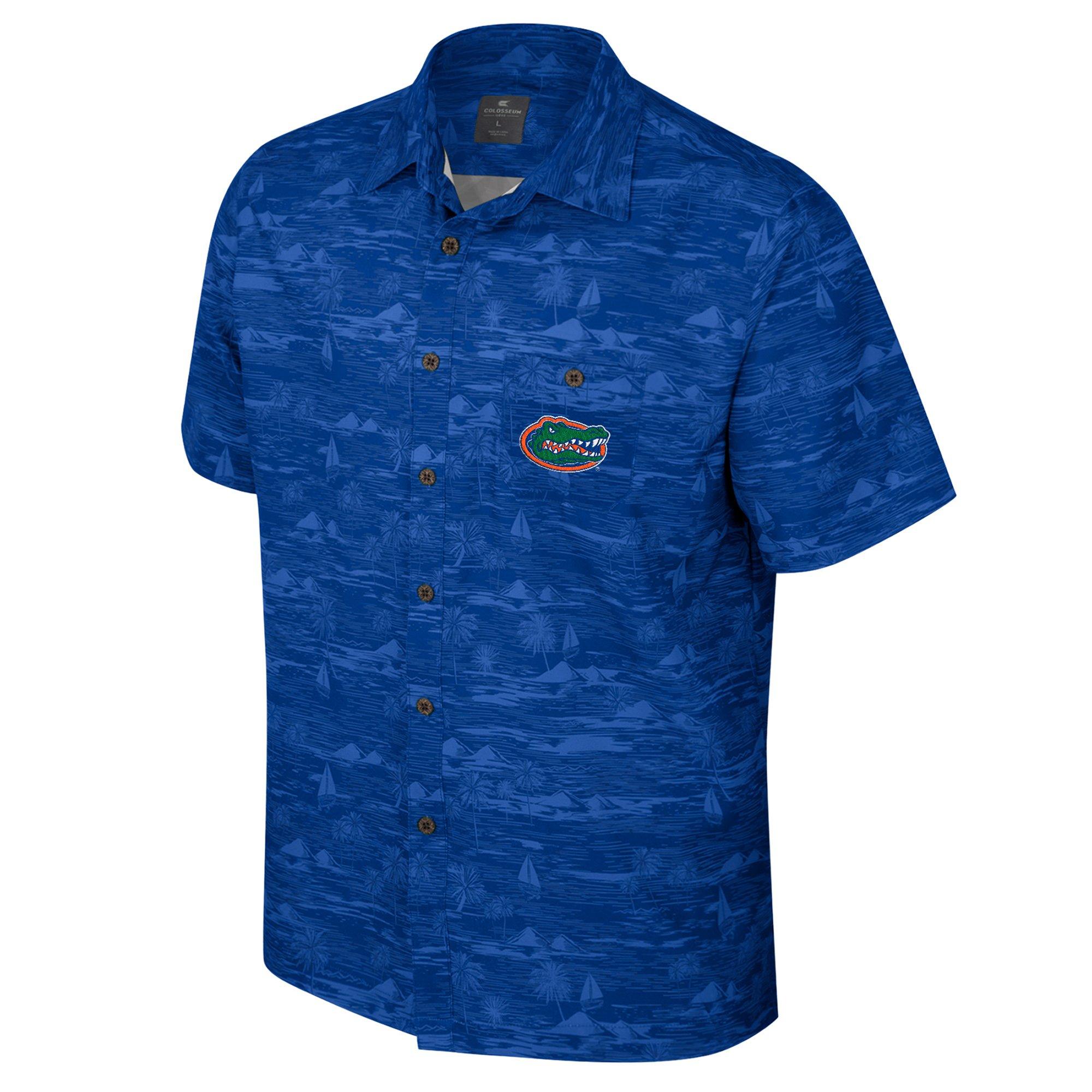 Florida Gators Mens Logo Print Short Sleeve Buttoned Shirt