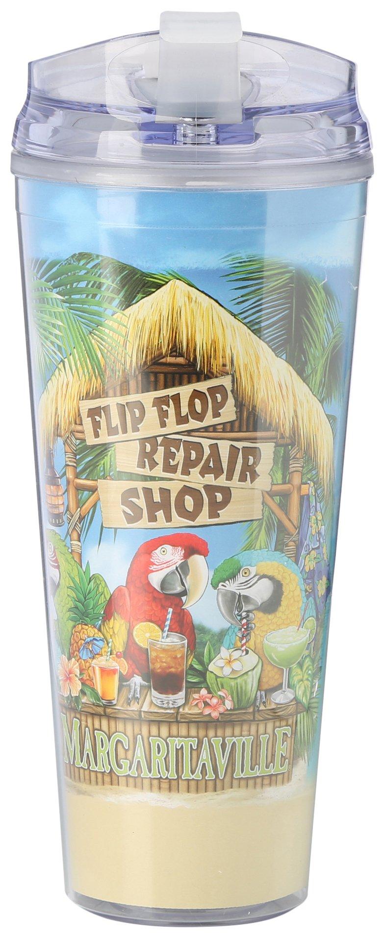 MARGARITAVILLE 24 Oz Flip Flop Repair Shop Tumbler