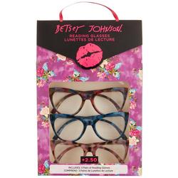Womens 3-Pr. Tie Dye Reading Glasses Set
