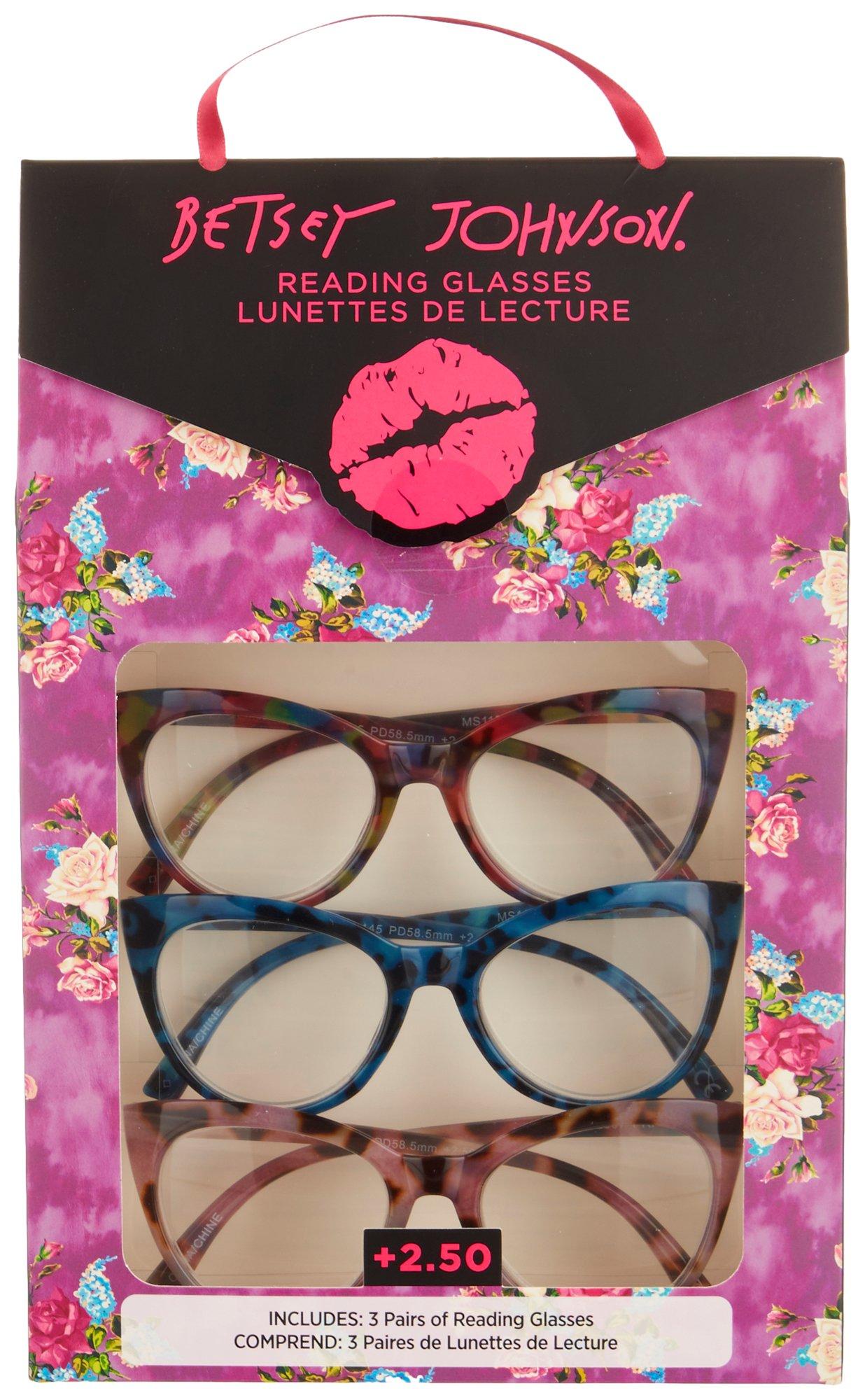 Womens 3-Pr. Tie Dye Reading Glasses Set