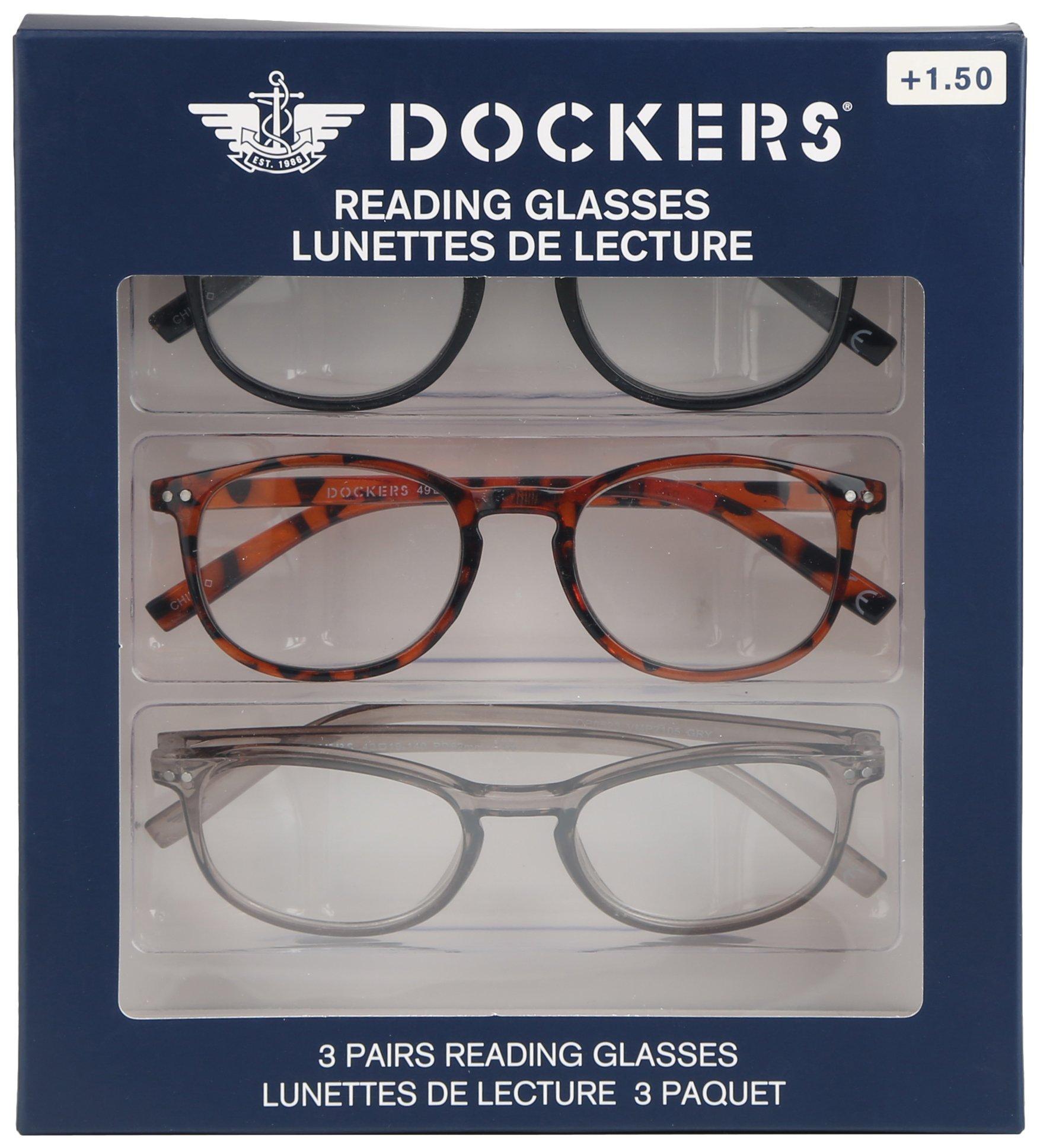 Dockers 3-Pc. Oval Plastic Frame Readers Set