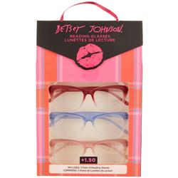 Womens 3-Pr. Solid Fade Reading Glasses Set