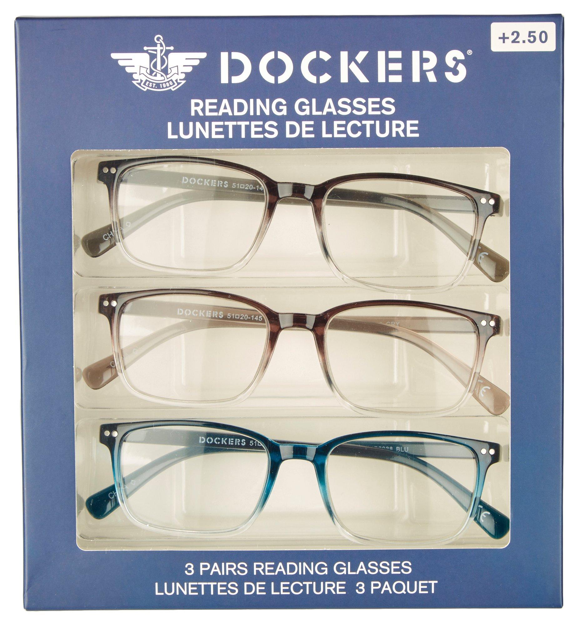 Dockers 3-Pc. Ombre Rectangular Plastic Readers Set