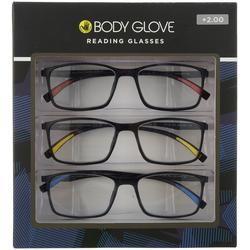 Mens 3-Pr. Rectangular Reading Glasses Set