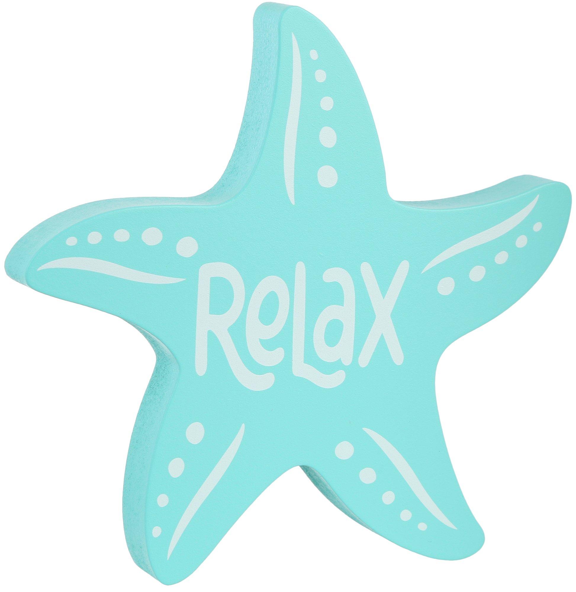 Wooden Sea Star Relax Tabletop Sign