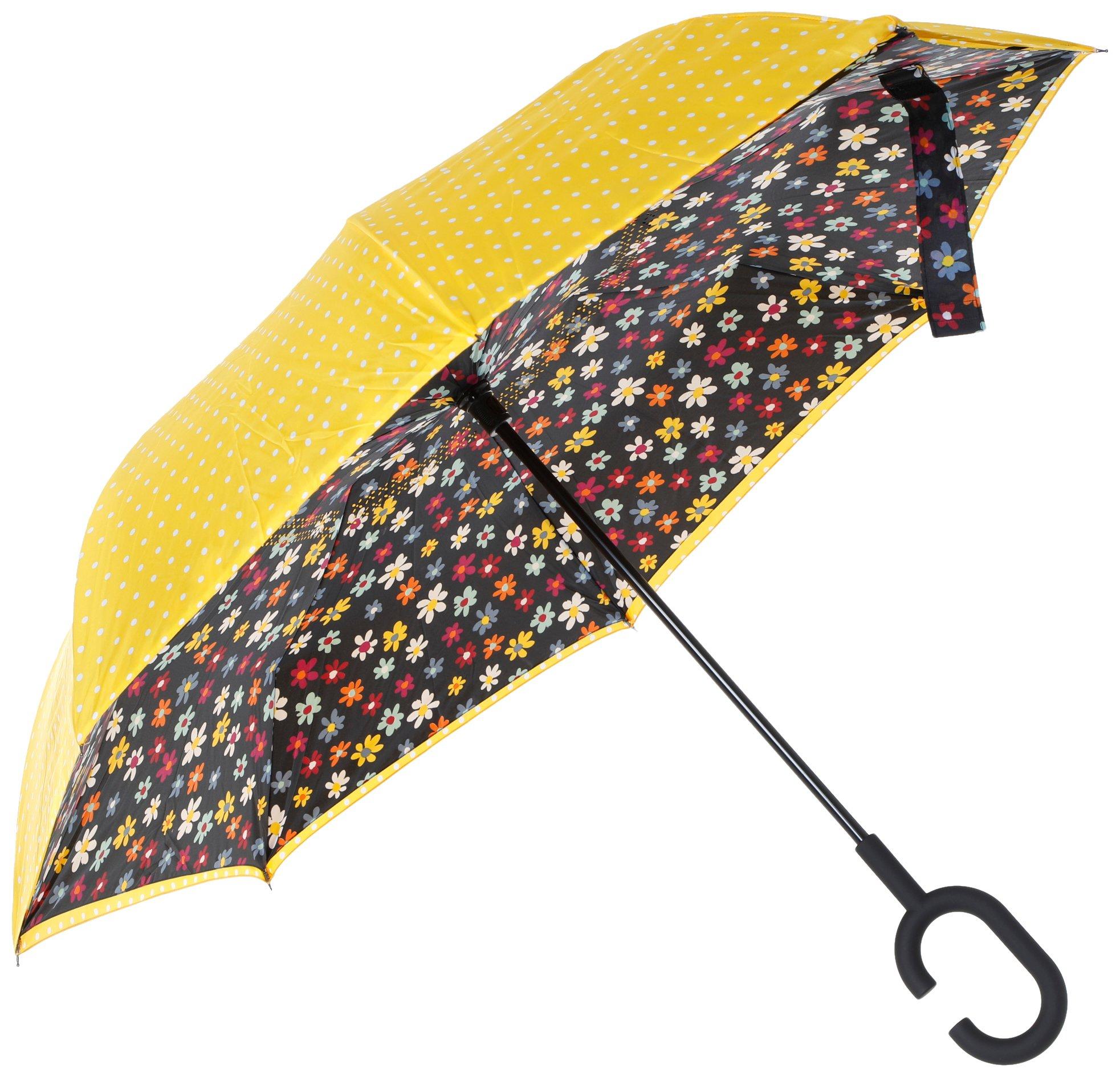 UmbelievaBrella Dot & Flower Print Umbrella