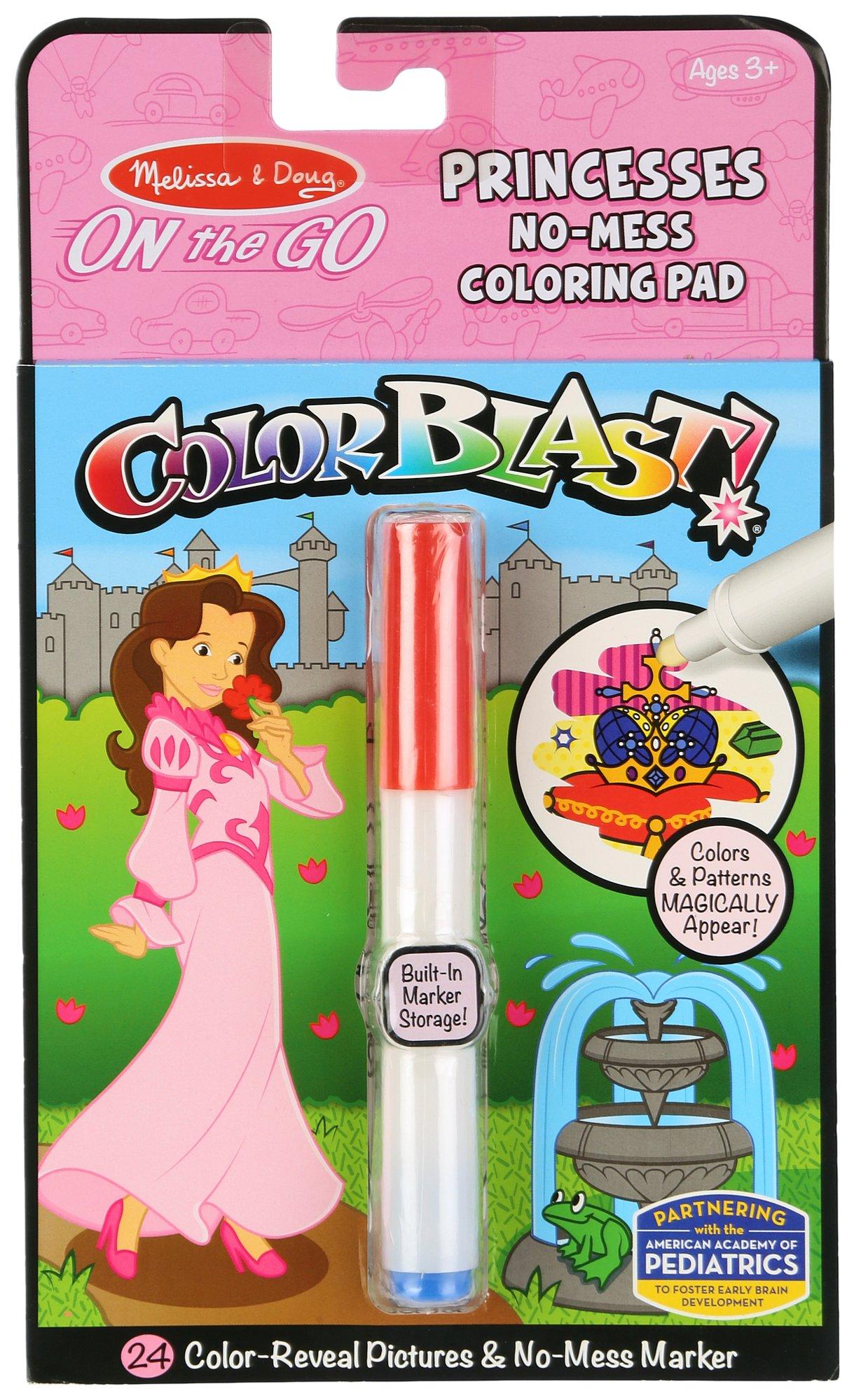 24 Pages Princess-Themed On-The-Go Color Blast Set