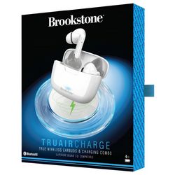 Brookstone Tru Air Wireless Earbuds & Charging Combo