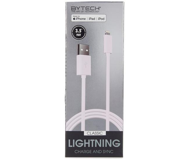 Bytech Apple Lightning Cable, 10 Ft, White
