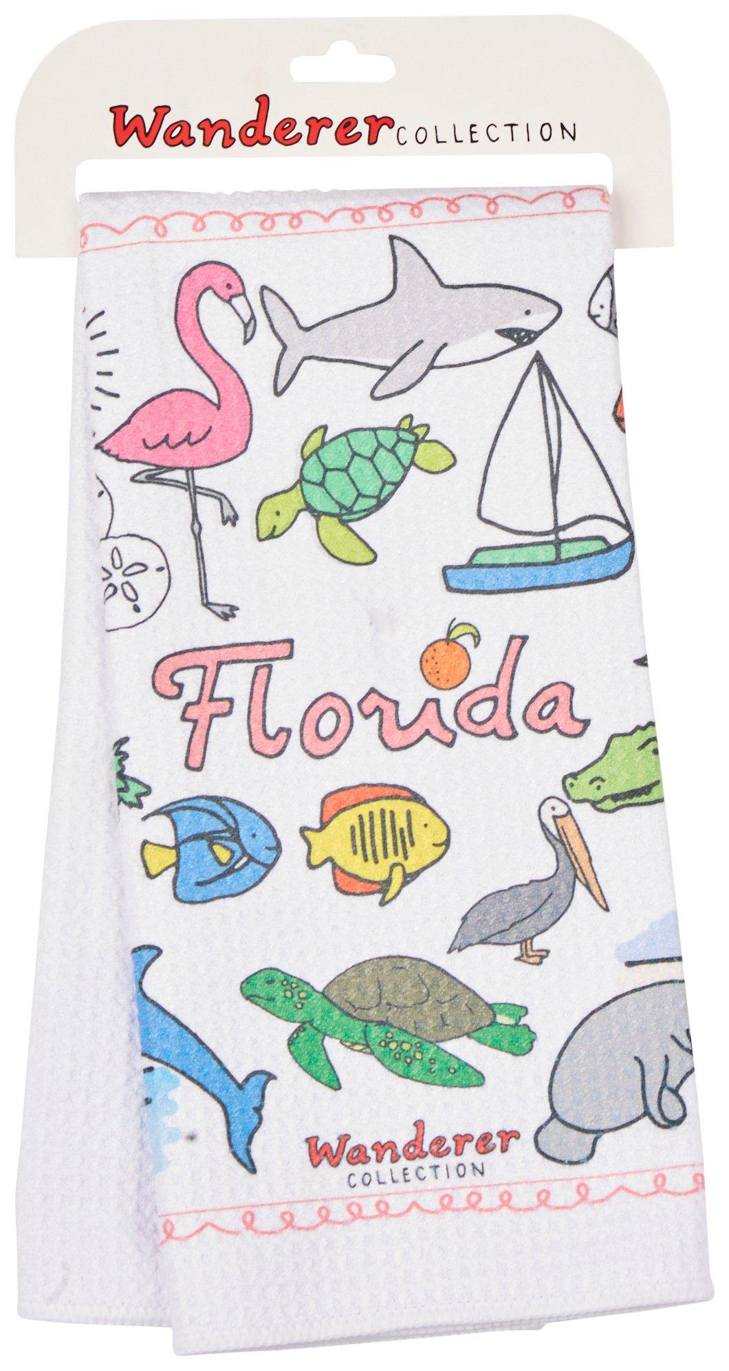 Florida Themed Kitchen Towel