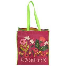 Good Stuff Inside Floral Recycled Reusable Tote Bag
