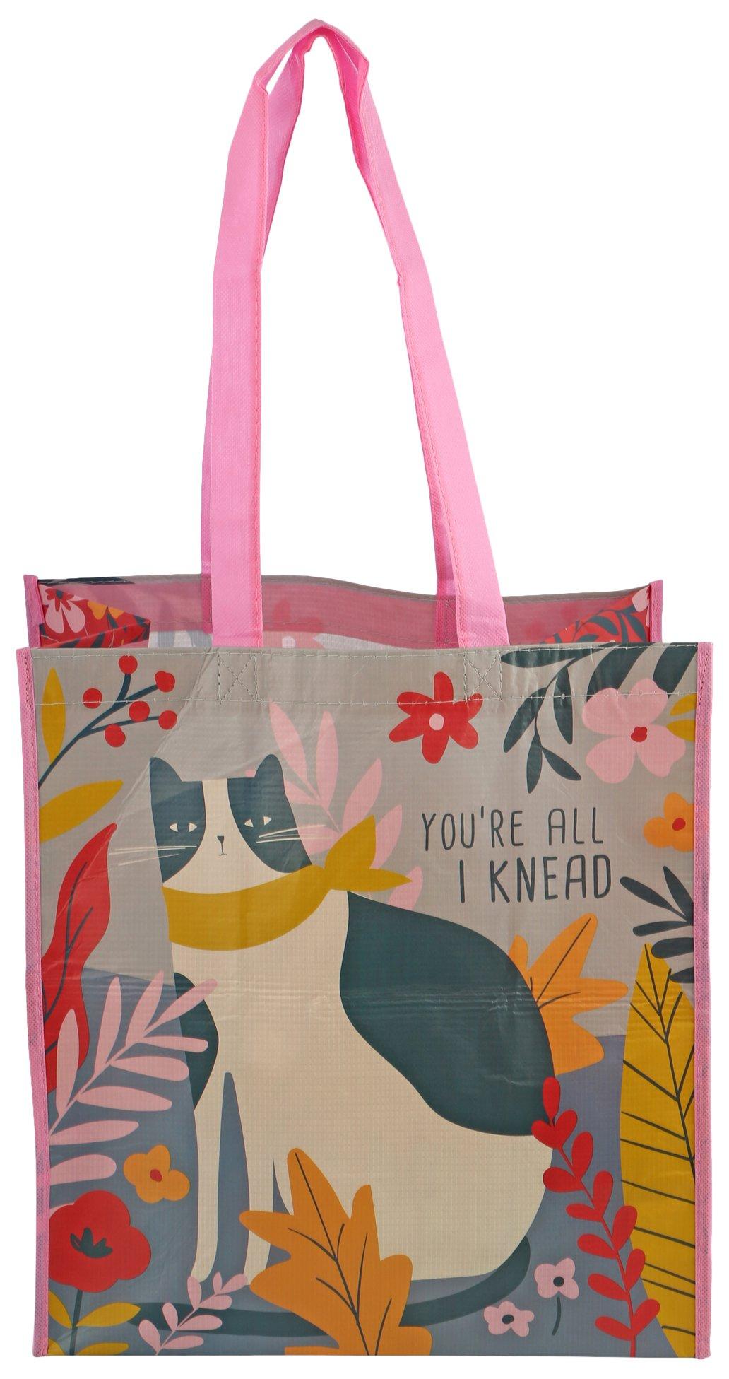 Karma You're All I Knead Cat Recycled Reusable Tote Bag