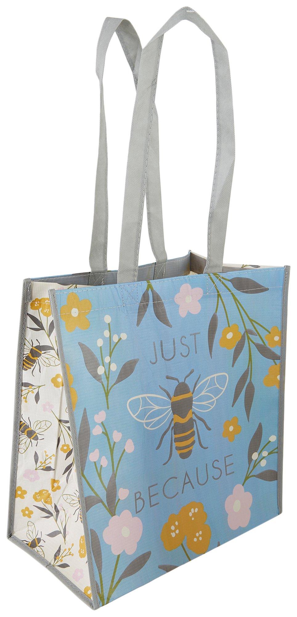 Just Because Floral Bee Reusable Bag