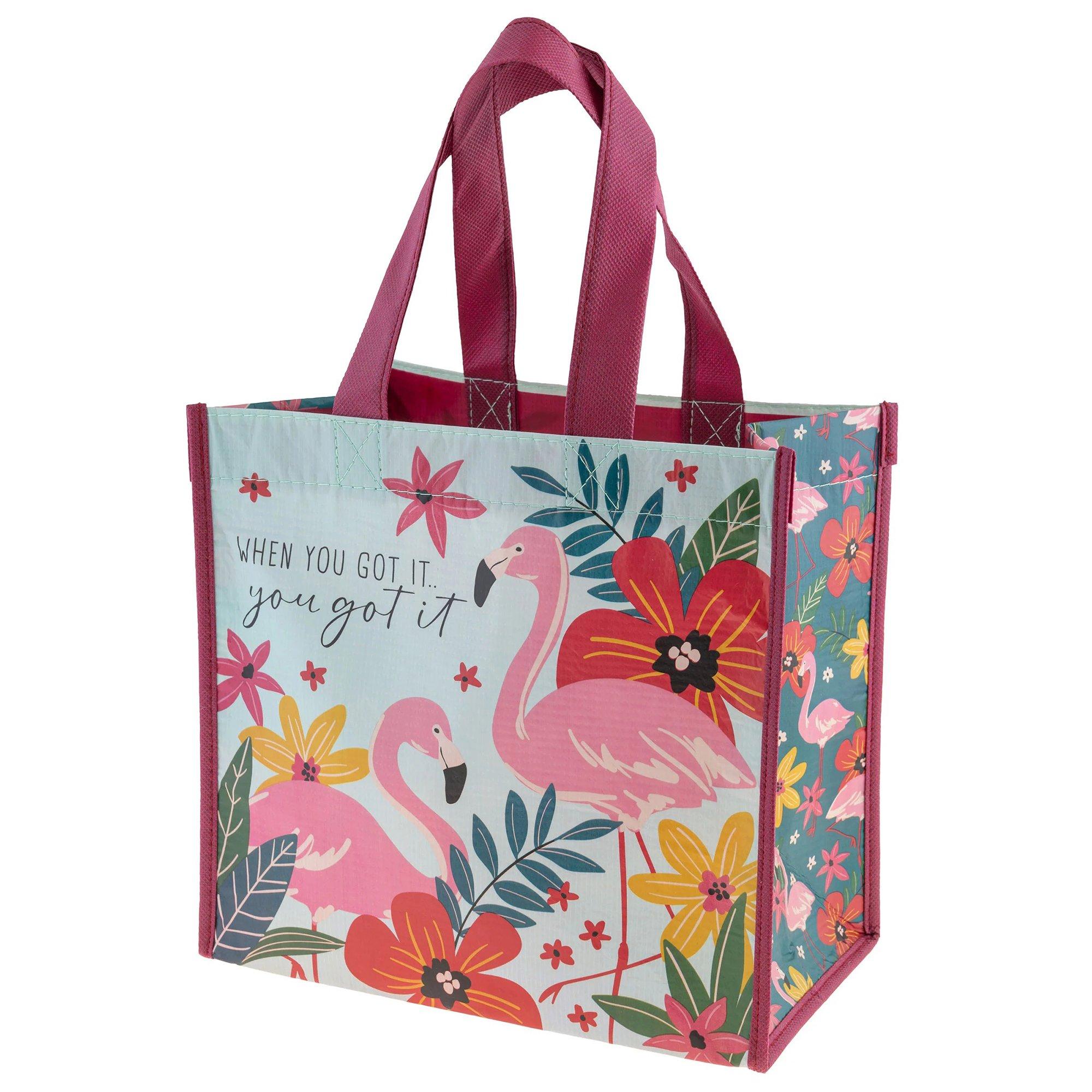 Karma Flamingo Reusable Medium Gift Tote Bag