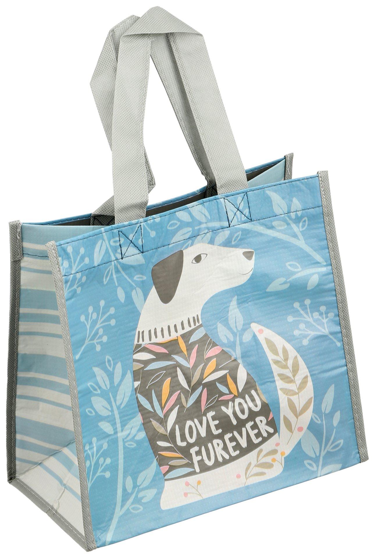 Love You Forever Dog Print Reusable Gift Tote Bag