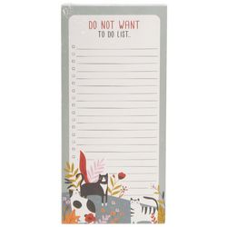 Karma Cat Print Long Magnetic Lined Note Pad