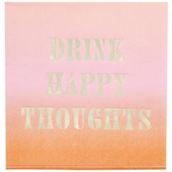 20-Pk Drink Happy Thoughts Cocktail Napkins