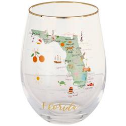 Stemless Florida Map Wine Glass