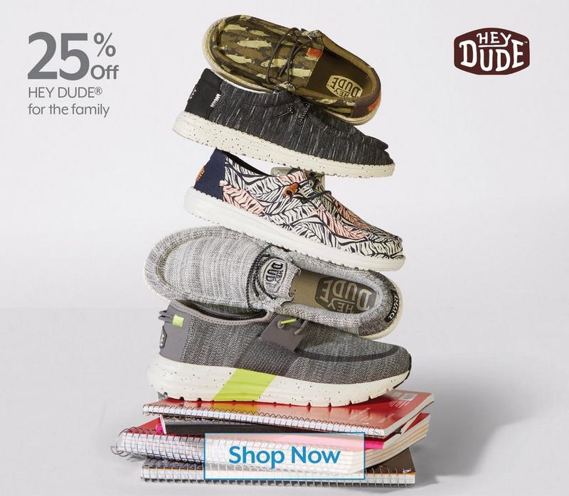 25% Off HEY DUDE® for the family