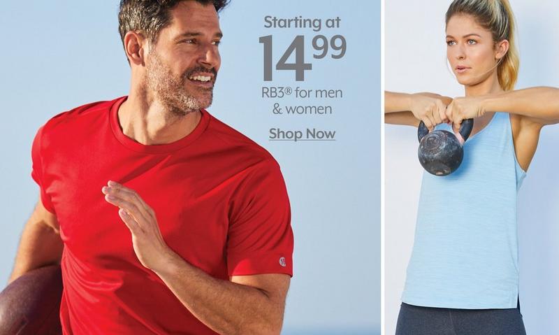 STARTING AT $14 RB3 Active for men & women