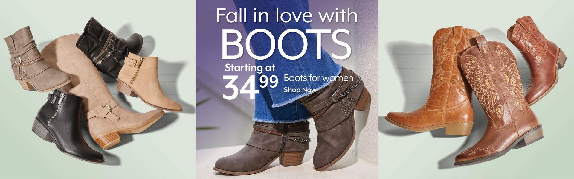 Starting at $34.99 Boots for women