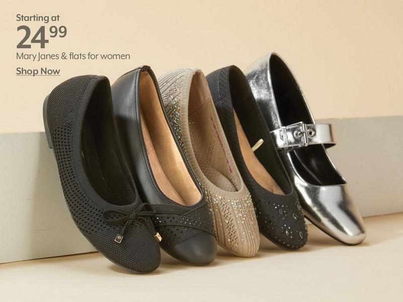 Starting at 24.99 Mary Janes & flats for women