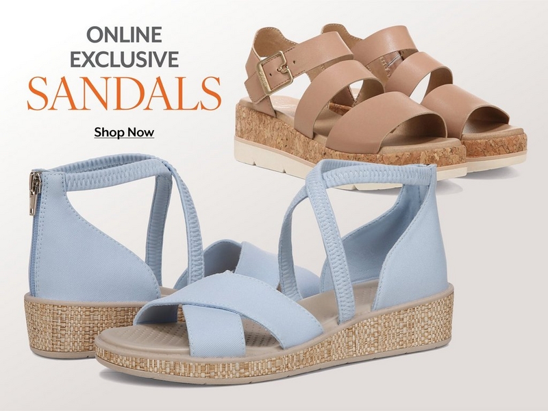 Online Exclusive Sandals Banner