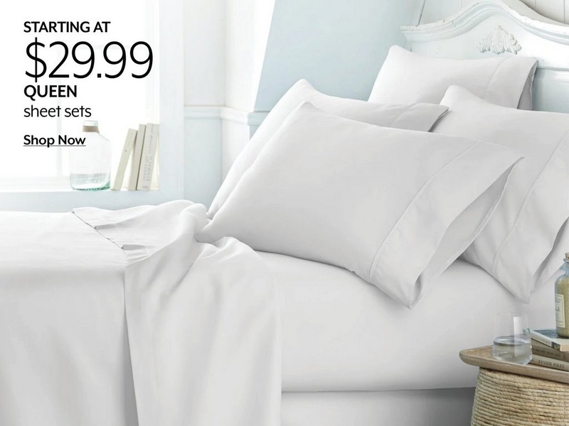 STARTING AT $29.99 QUEEN sheet sets