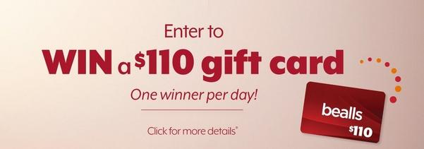 Register to win a $100 gift card. One winner chosen each day!