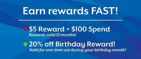 Earn rewards fast! $5 reward for every $100 spent
